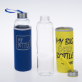 hot sale  glass drink  bottle with plastic straw and cover